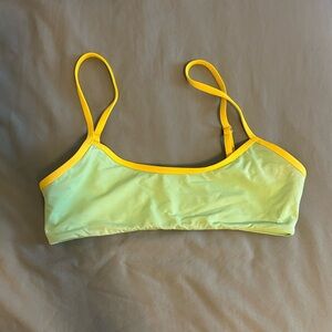 dippin daisys Mint and Yellow Bikini Top